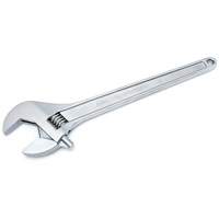 Adjustable Tapered Handle Wrench - Carded, 18" L, 2-1/16"/53 mm Max Width, Chrome/Polished Industrial Sales