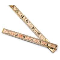 R&egrave;gle de maçon surdimensionn&eacute; Red End, 6' lo, Bois, Graduations de 1/16" Industrial Sales