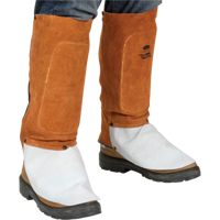 Leather Spats, 14" L, Lava Brown Industrial Sales