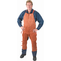 Leather Apron & Chaps, Split-Leg Bib, 42" L, Lava Brown Industrial Sales