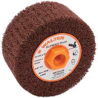 ALLSTEEL Blendex Surface Conditioning Drum, 4-1/4" Dia. x 2" W, 5/8"-11 Arbor, Medium Grit Industrial Sales
