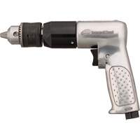 Reversible Air Drill, 4 CFM, 1/4" NPTF, 94 dBA, 1/2" Chuck, Keyed Industrial Sales