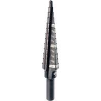 #1 Step Drill Bit, 1/8" - 1/2" , 1/32" Increments, High Speed Steel Industrial Sales