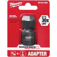 Adaptateur de douille carr&eacute;e &agrave; hexagonale pour tournevis &agrave; percussion Shockwave, Chocs, Prise 1/4", Douille 3/8", 1,875" lo Industrial Sales