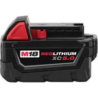 Bloc-piles &agrave; capacit&eacute; &eacute;tendue M18 Redlithium XC5.0 , Lithium-ion, 18 V, 5 A Industrial Sales