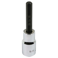 Bit Socket, Hex, 5/16" x 3-1/4" L, 1/2" Square Drive Drive Industrial Sales