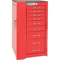 Pro+ Left Side Rider Tool Cabinet, 8 Drawers, 19" W x 19" D x 36-1/2" H, Red Industrial Sales