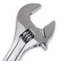 Adjustable Wrench - Bagged, 8" L, 1-1/8"/29 mm Max Width, Chrome Industrial Sales