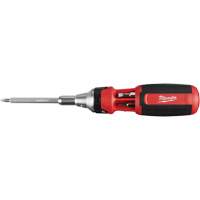 Tournevis &agrave; rochet 9 en 1 avec embouts multiples &agrave; carr&eacute; conducteur, 9-1/10" lo, Prise Coussin&eacute;e Industrial Sales