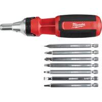Tournevis &agrave; rochet 9 en 1 avec embouts multiples &agrave; carr&eacute; conducteur, 9-1/10" lo, Prise Coussin&eacute;e Industrial Sales