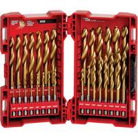Jeu de forets Shockwave Red Helix, 29 morceaux, Titane Industrial Sales