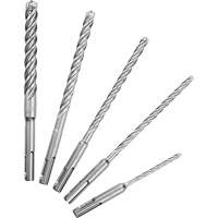 Trousse de forets &agrave; 4 cannelures pour perceuse &agrave; percussion MX4, 5 morceaux, Carbure Industrial Sales