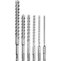 Trousse de forets &agrave; 4 cannelures pour perceuse &agrave; percussion MX4, 6 morceaux, Carbure Industrial Sales
