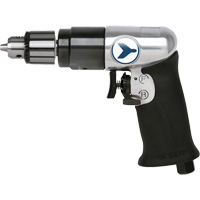 AD38VSRK Variable Speed Air Drill, 6 CFM, 1/4" NPT, 82 dBA, 3/8" Chuck, Keyed Industrial Sales