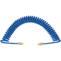 APUB-3825 Tuyau d'air en serpentin avec raccords pivotants et ressort de protection, Air, 3/8" DI x 25' lo, Polyur&eacute;thane Industrial Sales