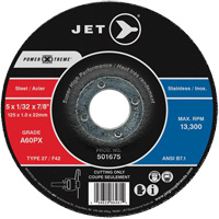 A60PX Power-Xtreme Cut-Off Wheel, 4-1/2" x 3/64", 7/8" Arbor, Type 27, 13300 RPM Industrial Sales