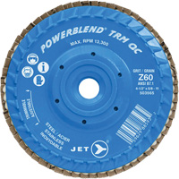 Disque &agrave; feuillets PowerBlend TRM QC ajustable, 4-1/2" x 5/8"-11, Type 27, Grain Z60, Alumine de zirconium Industrial Sales