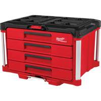 PackOut 4-Drawer Tool Box, 16-3/10" x 22-1/5" x 14-3/10", Red Industrial Sales