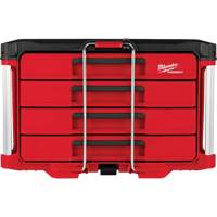 PackOut 4-Drawer Tool Box, 16-3/10" x 22-1/5" x 14-3/10", Red Industrial Sales