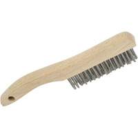 4SHSS Brosse &agrave; r&eacute;curer manuelle, Acier inoxydable, 4 x 16 rangs de fils, Longueur 10" Industrial Sales
