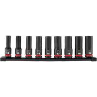 Jeu de douilles m&eacute;triques &agrave; 6 pans Shockwave Impact Duty, 9 Mcx, Chocs, Prise de 1/2", Profond Industrial Sales