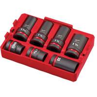 Packout Shockwave Impact Duty Metric & SAE Wheel Service Socket Set, 7 Pieces, 1" Drive Size Industrial Sales