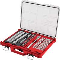Jeu de cliquets et rochets avec organisateur &agrave; profil bas PACKOUT, 47 Mcx, Prise de 1/2", Profond Industrial Sales