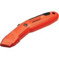 Auto-Retracting Safety Knife, 1", Steel, Aluminum Handle Industrial Sales