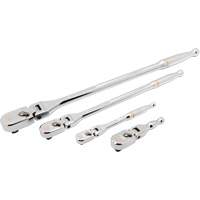 Ensemble de rochet &agrave; t&ecirc;te en goutte et manche enti&egrave;rement poli avec prises 1/4", 3/8" & 1/2" 120XP Industrial Sales