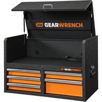 GSX Series Tool Chest, 36" W, 5 Drawers, Black/Orange Industrial Sales