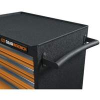 GSX Series Rolling Tool Cabinet, 6 Drawers, 36" W x 18-1/5" D x 37-2/5" H, Black/Orange Industrial Sales