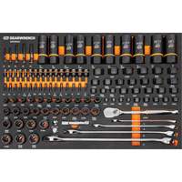 Jeu d'outils pour m&eacute;canicien Bolt Biter dans un plateau de rangement en mousse 97 mcx Industrial Sales
