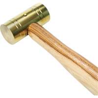 Brass Hammer with Hickory Handle, 1 lbs Head Weight, 11" L Industrial Sales