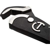 Self-Adjusting Dual Material Pipe Wrench, 1-1/2" Jaw Capacity, 12" Long, Black Oxide Finish, Cushion Handle Industrial Sales