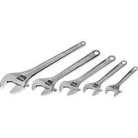 Chrome Wrench Set, Adjustable, 5 Pieces, Imperial and Metric Industrial Sales