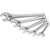 Chrome Wrench Set, Adjustable, 5 Pieces, Imperial and Metric Industrial Sales