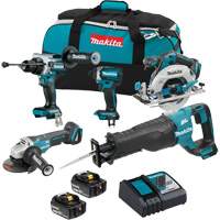 18V LXT Brushless 5 Tool Combo Kit, Lithium-Ion, 18 V Industrial Sales