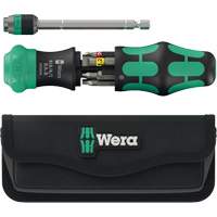 Tournevis &agrave; cliquet Kraftform Kompakt 26 RA-R avec pochette, Prise Plastique Industrial Sales