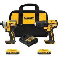 Drill & Impact Driver Combo Kit, Lithium-Ion, 20 V Industrial Sales