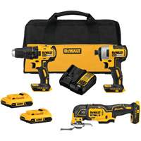 Brushless Cordless 3-Tool Combo Kit, Lithium-Ion, 20 V Industrial Sales