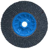 Disque &agrave; lamelles POWERBLEND TRM QC, 5" x 5/8"-11, Type 27, Grain Z40, Alumine de zirconium Industrial Sales