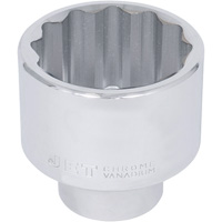 Douille chrom&eacute;e, 50 mm, Prise 1", 12 pans Industrial Sales