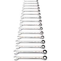 90-Tooth 12 Point Wrench Set, Ratcheting Combination, 16 Pieces, Metric Industrial Sales