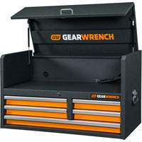Tool Chest, 40-3/5" W, 5 Drawers, Black/Orange Industrial Sales