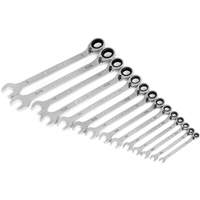 90-Tooth 12 Point SAE Reversible Ratcheting Wrench Set, Ratcheting Combination, 14 Pieces, Imperial Industrial Sales
