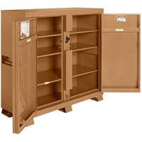 Model 109 Jobsite Cabinet with Padlock, Steel, 47.5 Cubic Feet, Tan Industrial Sales