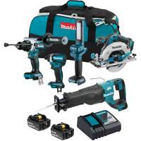 LXT Brushless Cordless 5 Tool Combo Kit, Lithium-Ion, 18 V Industrial Sales