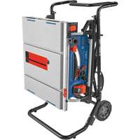 Scie &agrave; table de chantier avec support roulant Gravity-Rise, 120 V, 15 A, 3800 tr/min Industrial Sales