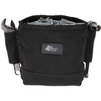 Phantom Collection Nut & Bolt Bag with 2 Sleeves, Canvas, 3 Pockets, Black Industrial Sales
