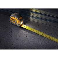 TOUGHSERIES Lighted Tape Measure, 26'/8 m, Imperial & Metric Graduations Industrial Sales
